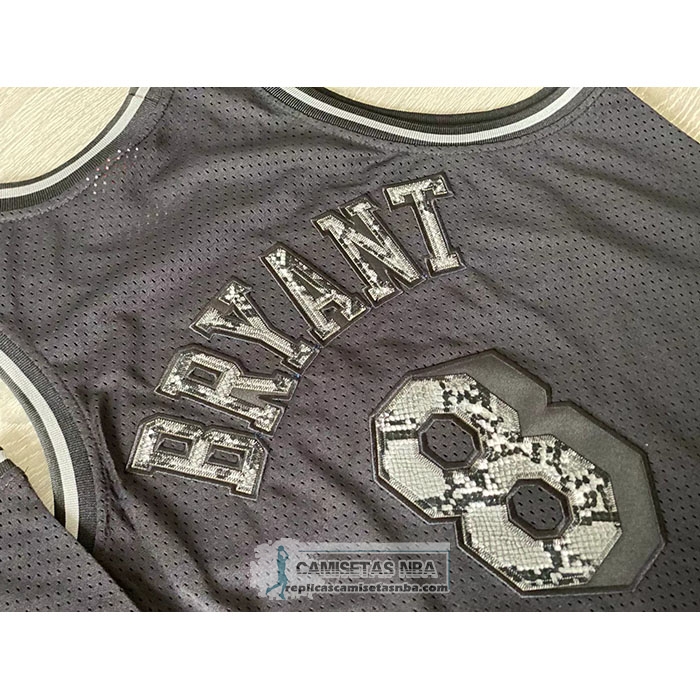 Camiseta Los Angeles Lakers Kobe Bryant NO 8 Swingman Mitchell & Ness 1996-97 Negro